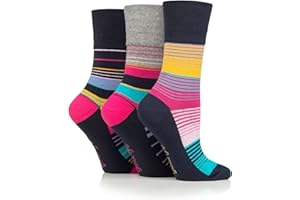 SOCK-SHOP Gentle Grip - Ladies 12 pairs of Non-Elastic Loose Top Socks with Honey Comb Top and Hand linked Toe Seams - Ideal for Diabetics - 4-8 UK Women's Shoe Size