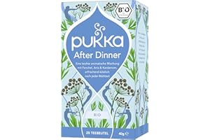 ‎PUKKA Pukka | Bio-Kräutertee „After Dinner“ | Anissamen, Fenchel, Kardamom und Kurkuma | Für dein inneres Strahlen | 1er Pack | 20 Teebeutel