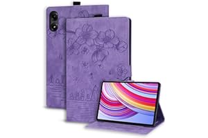 Succtopy Etui do Xiaomi Redmi Pad Pro 2024 12,1 cala, pokrowiec ochronny z funkcją stojaka, ze skóry PU z uchwytem na długopis do Xiaomi Redmi Pad Pro Purpurowy