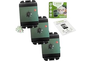 Isotronic dispositivo portatile per allontanare gli uccelli a batteria, a ultrasuoni, scaccia piccioni, protezione dai piccioni, spaventa piccioni e gabbiani per balconi, finestre e grondaie