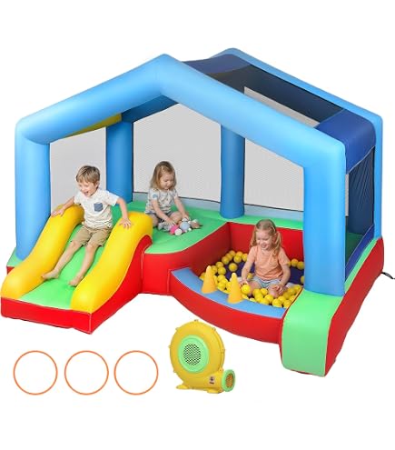 Castillo Hinchable LIFEZEAL Con Tobogán, Piscina Y 30 Pelotas – 365x200x190 Cm Para Niños De 3 A 5 Años – Uso Interior Y Exterior