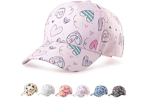 Initlove Girls Boys Baseball Cap Kids Adjustable Sun Hat Cartoon Toddler Cap for Ages 2-5Y
