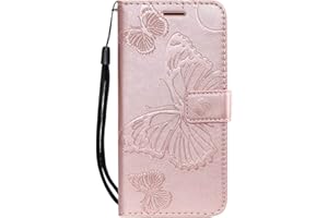 DENDICO Cover per Galaxy A40, Pelle Portafoglio Custodia per Samsung Galaxy A40 Custodia a Libro con Funzione di appoggio e Porta Carte di Credito - Oro Rosa