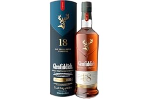 Glenfiddich 18 ans Single Malt Scotch Whisky avec coffret cadeau - 70cl
