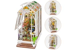 Book Nook - HooySprs Book Nook Kit, Miniature House Kits for Adults, Diy Miniature House Kit for Bookshelf Insert Decor Crafts for Adults Teens (Garden House)