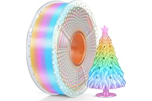 ‎SUNLU SUNLU Silk Rainbow PLA PLUS Filament, Schneller Farbwechsel alle 8 Meter, Mehrfarbiges Silk PLA+ 3D Druckerfilament, Gesamtlänge 330 Meter, 1KG Spule, Silk Rainbow Filament(Rosa-Gelb-Blau-Grün)