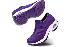 STQ Scarpe Donna Sneakers da Ginnastica Senza Lacci Air Cuscino Running Comode Lavoro Soft Tennis Donne