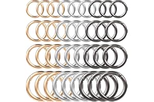 XSHAO 36 Pcs Mousqueton Rond, Alliage de Zinc Anneau Mousqueton Rond pour Sacs, Sacs à Main, Porte-clés, Travaux Manuels Bag Jewelry DIY Craft Making