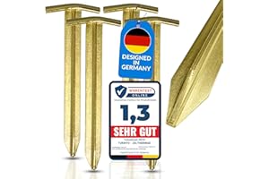 Turinto® X4 Stück Zelt-Heringe mit Haken für sicheres Camping und Outdoor-Erlebnisse aus Extra Stark und robustem Stahl für maximale Stabilität Länge 30 cm inkl. E-Bock