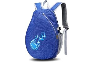 Hperu Tennisväska för barn, 30 x 40 x 16 cm vattentät Oxford-tyg tennisryggsäck med nätfickor, smutsbeständig racketväska med
