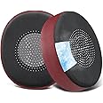 SOULWIT Cooling Gel Earpads Replacement for Jabra Evolve2 65 (Evolve 2 65MS 65UC MS UC)/Evolve2 40 (40UC 40MS USB)/Elite 45h On-Ear Wireless Headset, Ear Pads Cushions with Ice Silk Fabric - Burgundy