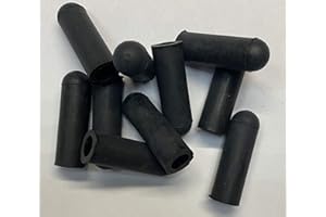 dexierp Protection Force M7 Protecteurs de filetage de vis et 17/64 "7 mm OD X26 mm Longueur Tuyau Post Tube Cache Extrémité (Paquet de 50) Élastique Noir
