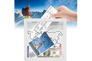 Ktwo Travel Shadow Box for Memories, Adventure Archive Box, Wooden Travel Memory Box Frame (White)