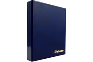 COLLECTOR Classeur pour Les Billets en Format d’Un Livre avec 10 Pages et 10 diviseurs – très Large capacité - Bleu