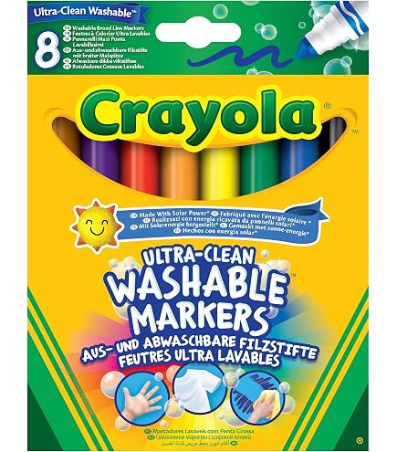 CRAYOLA Super Tips, Feutres lavables à Pointe Moyenne, Set de 12 pièces