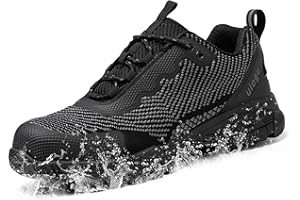ZOEASHLEY Sicherheitsschuhe Herren Damen Wasserdicht Arbeitsschuhe Leicht Atmungsaktiv Stahlkappenschuhe rutschfest Sportliche Schutzschuhe