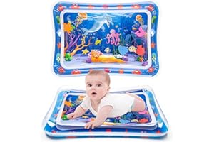 Morofme aufblasbare Tummy Time Wasser Matte Premium Wasser spielen Matte für Säuglinge und Kleinkinder Baby Spaß Zeit spielen Matte sensorische Spielzeug spielen Activity Center für 3 bis 24 Monate