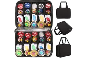 KISLANE 40 Battle Spinners Tragetasche kompatibel mit Beyblade, 20 Slots für Beyblade Case, Kinder Battle Spinner Aufbewahrungszubehör für Beyblade, nur Tasche