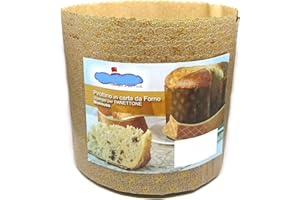 Dream' s Party 10x Stampo per PANETTONE 500 gr Alto in Carta Forno Monouso - Ideale per Panettoni, Panettone Gastronomico, Dolci Natalizi, Pan brioche, Pan Dolce ECC. - 10 Pezzi da 1/2 kg