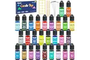 Roizefar Coloranti per Candele - Colori per Candele Fai da Te, Pintura a Base di Olio per Cera, Colorante Liquido Altamente Concentrato Colore per Candele (28)
