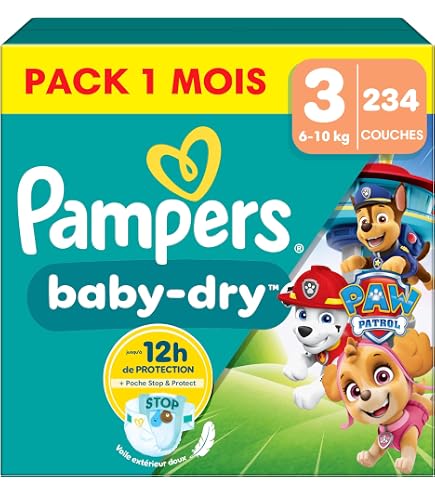 270 Couches Pampers Baby Dry taille 3 - Puériculture & Eveil bébé