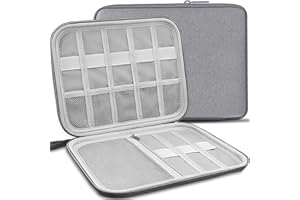 Retoo Elektroniczny organizer na kable, torba na kabel ładujący i akcesoria podróżne, elektroniczne etui podróżne na telefon komórkowy, kabel, dysk twardy, pamięć USB, szary, 35.8x4.2x0.9, Klasyczny