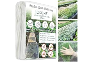 HZNZYHD Insect Netting - 3x12M Garden Netting for Veg Patch Fine Mesh, Anti Bird Butterfly Netting,Crop Protection Netting Garden Mesh for Vegetable Plants Fruits Flowers