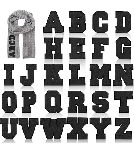 Lot De 72 Lettres Et Chiffres Thermocollants Brodés - Blanc, Pour Personnaliser Vêtements Et Accessoires