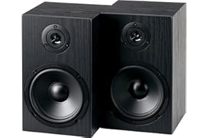McGrey BSS-265 BK 6,5" HiFi Regallautsprecher - 1 Paar Boxen - 40Watt (RMS) - 2-Wege-System - auch für Wandmontage - schwarz