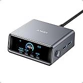 Anker Prime Quick Charge USB C Charger 250W Station 6 Ports | 2.26" LCD Screen Smart Dial for MacBook Pro Air, iPhone 17 16 1