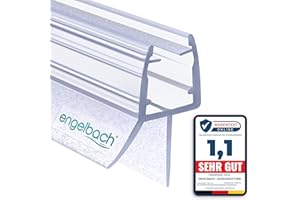 ‎ENGELBACH Engelbach® Duschdichtung mit perfekter Passform für 5-8mm Glastüren - Duschtürdichtung mit extra dicker Gummilippe - für alle Duschtypen - 100% wasserdicht - Einfache Installation