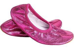 Siegertreppchen Gymnastikschuhe Glitzer (Größe 24 – 40) - Turnschläppchen für Mädchen & Jungen - Atmungsaktive & rutschfeste Ballettschuhe - Ballarinas in Rot, Pink, Blau und Bronze