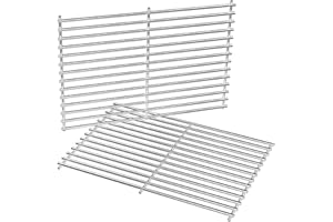 onlyfire Grille de Cuisson 44 X 30 CM pour Weber Spirit I & II 300, E-310, E-320, S-310, S-320, Weber 700/900, Grille de Barbecue en Acier Inoxydable pour Weber 7525, 7526, 7527