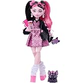 Monster High Acayip Havalı Arkadaşlar - Draculaura | Pembe Elbiseli Vampir ve Evcil Hayvan Sayısı Muhteşem Siyah Hırka ve Ram