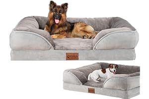 ecosa® Hundebett Waschbar für große, mittelgroße & kleine Hunde Orthopädisches Hundebett Hundekorb, Katzenbett, Hundekörbchen Hundesofa orthopädische Schaumstoffeinlage abnehmbarem waschbarem Bezug