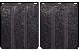 XUKEY Lot de 2 bavettes Garde-Boue universelles Robustes en Caoutchouc pour Voiture, Pickup, SUV, camionnettes, monospaces, véhicules récréatifs, Camping-Car, 4 Roues motrices, Tout-Terrain, 38,1 x 30,5 cm
