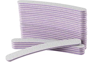 AYITOO 50 Lime per Unghie 100/180 Professionali, Lime per Unghie 100 180, Lima Unghie Gel a Doppio lato per Manicure Nail Art, Carta vetrata Lima Unghie Pro