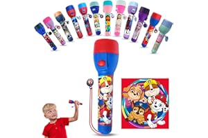 SRV Hub PAW PATROL Grande torche LED pour enfants, veilleuse LED super lumineuse pour cadeaux de Noël, d'anniversaire et de Thanksgiving – Lampe de poche en plastique, jouet cadeau pour enfants