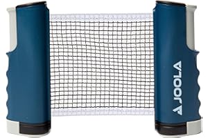JOOLA Retractable Ping Pong Net - Ping Pong Net for Any Table - Portable Table Tennis Net and Post Set Stretches 5.75’ & Clam