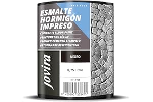 JOVIRA PINTURAS Resina-Esmalte Hormigón Impreso. Resina renovadora para pavimentos de hormigón. (750 Mililitros, Negro) D-32