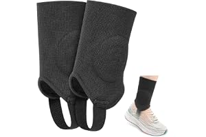 Saituo Home 2 stycken svart ankelbandage, professionellt ankelbandage fotled, bandage för kvinnor och män, hälsenan bandage för ledvärk, sport (L)