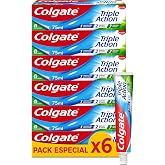 Colgate Triple Action Toothpaste 6x75ml | Anticaries Protection, White Teeth and Fresh Breath