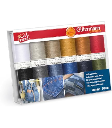 Gütermann Creativ Set 6 Bobine Filo Da Cucito Cotton 30 – 300 M Cad. – Colori Multicolore, 100% Cotone Di Alta Qualità
