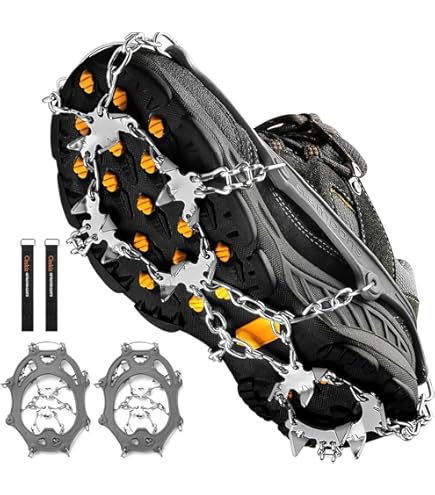 SHS-Yard Schuhspikes Grödeln - Edelstahl Steigeisen Für Eis & Schnee Größe 36-47