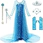 Yigoo Elsa Kleid Eiskönigin Prinzessin Kostüm Kinder Glanz Kleid Mädchen Weihnachten Verkleidung Karneval Party…