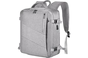 Leyrica Reiserucksack 45x36x20 für Easyjet, Rucksack Handgepäck Travel Backpack Wasserdichter Tagesrucksack Schultasche Wanderrucksack (Hellgrau)