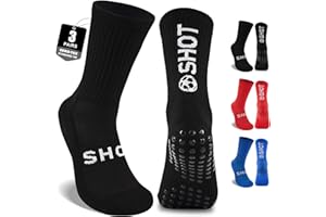 inaWarm Football Grip Socks for Men Women & Kids 3 Pairs, Breathable Cushioned Football Rugby Basketball Tennis Socks with Non Slip Grip Tech, Arch Compression for Multi-Sport Training Boys Adults