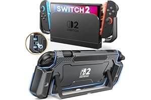Coogamefly Switch 2 Hülle with Pop Up Grip, PC Shockproof Switch 2 Case Kompatibel mit Nintendo Switch 2 Schutzhülle Accessories, Slim Ergonomisches Design Dual Grip Hülle, Kratzfeste, Stoßfeste