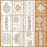 4 Stencil Mandala Per Pittura - Modelli Plastica 30x30cm Per Decorare Legno, Tessuto, Pareti - Foto 6