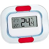 TFA Dostmann Digitales Kühl-Gefrierschrank-Thermometer, 30.1042, permanente Anzeige der Höchst-und Tiefstwerte